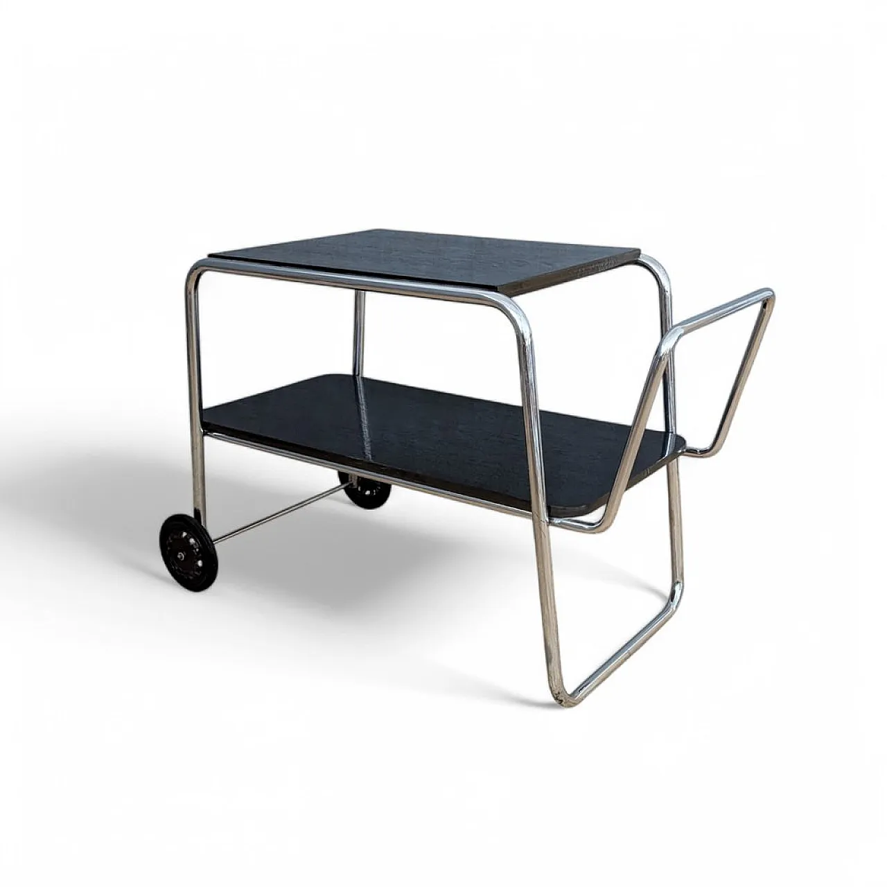 Tubular steel Bauhaus trolley by Robert Slezák, 1930s 1