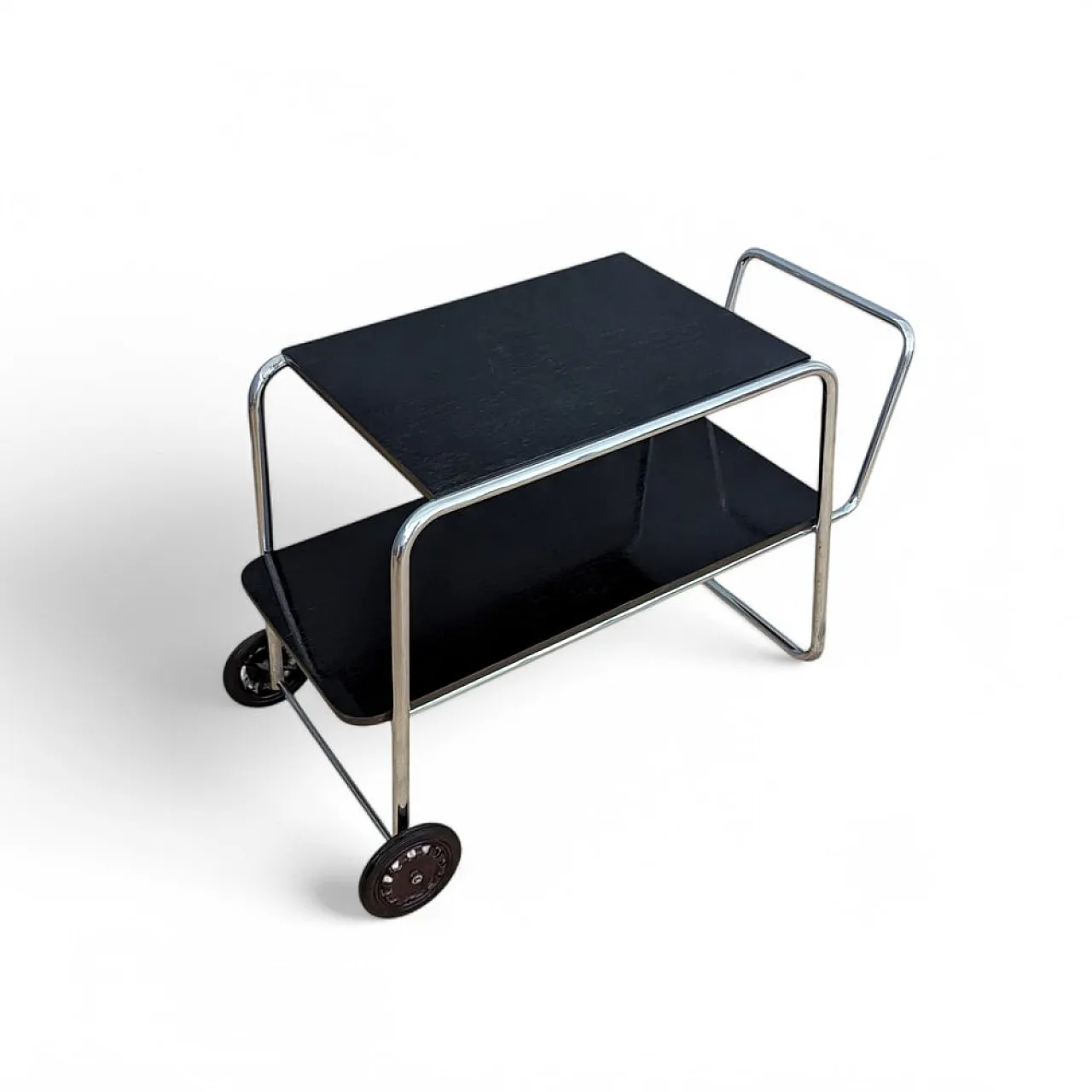 Tubular steel Bauhaus trolley by Robert Slezák, 1930s 3