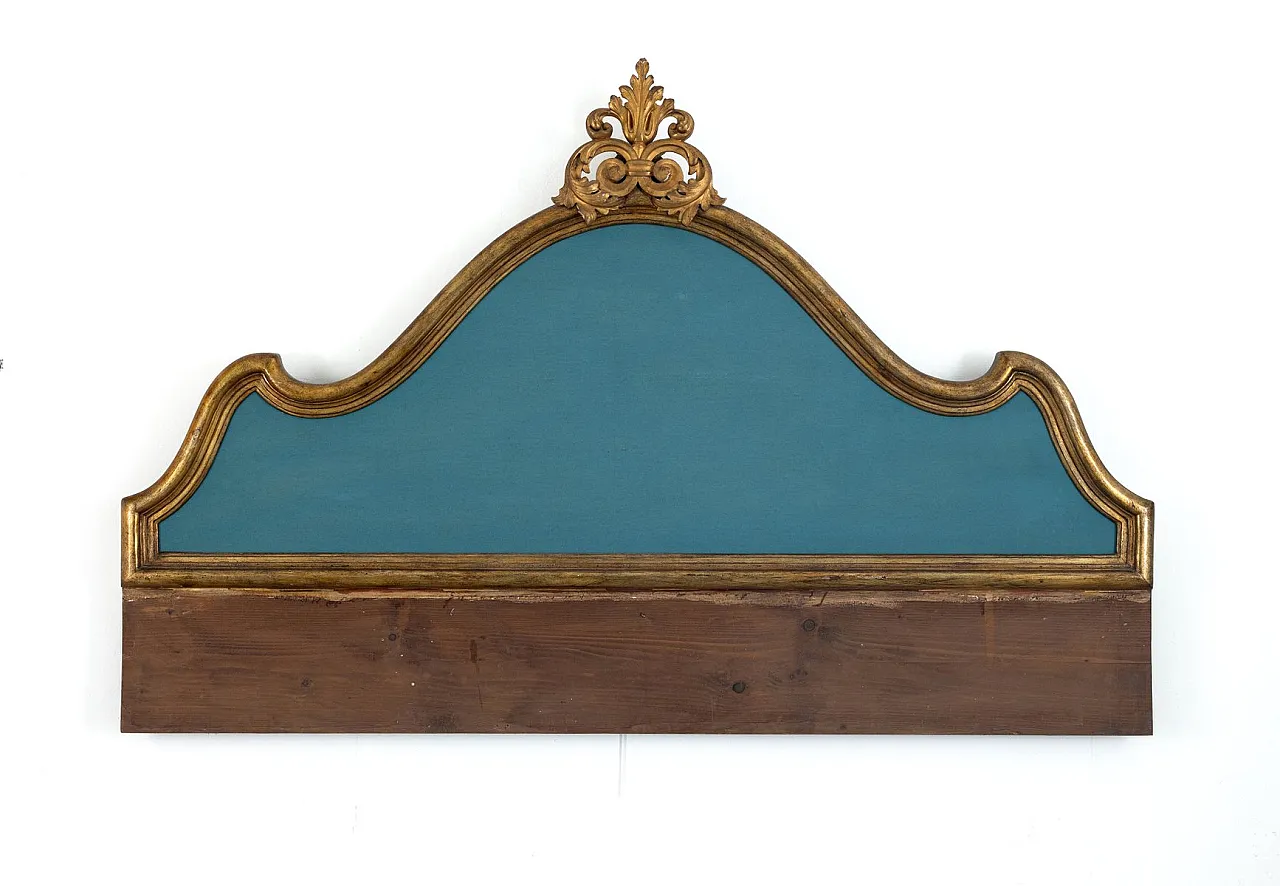 Gilded headboard with Louis XIV style central decoration, 1950s 1