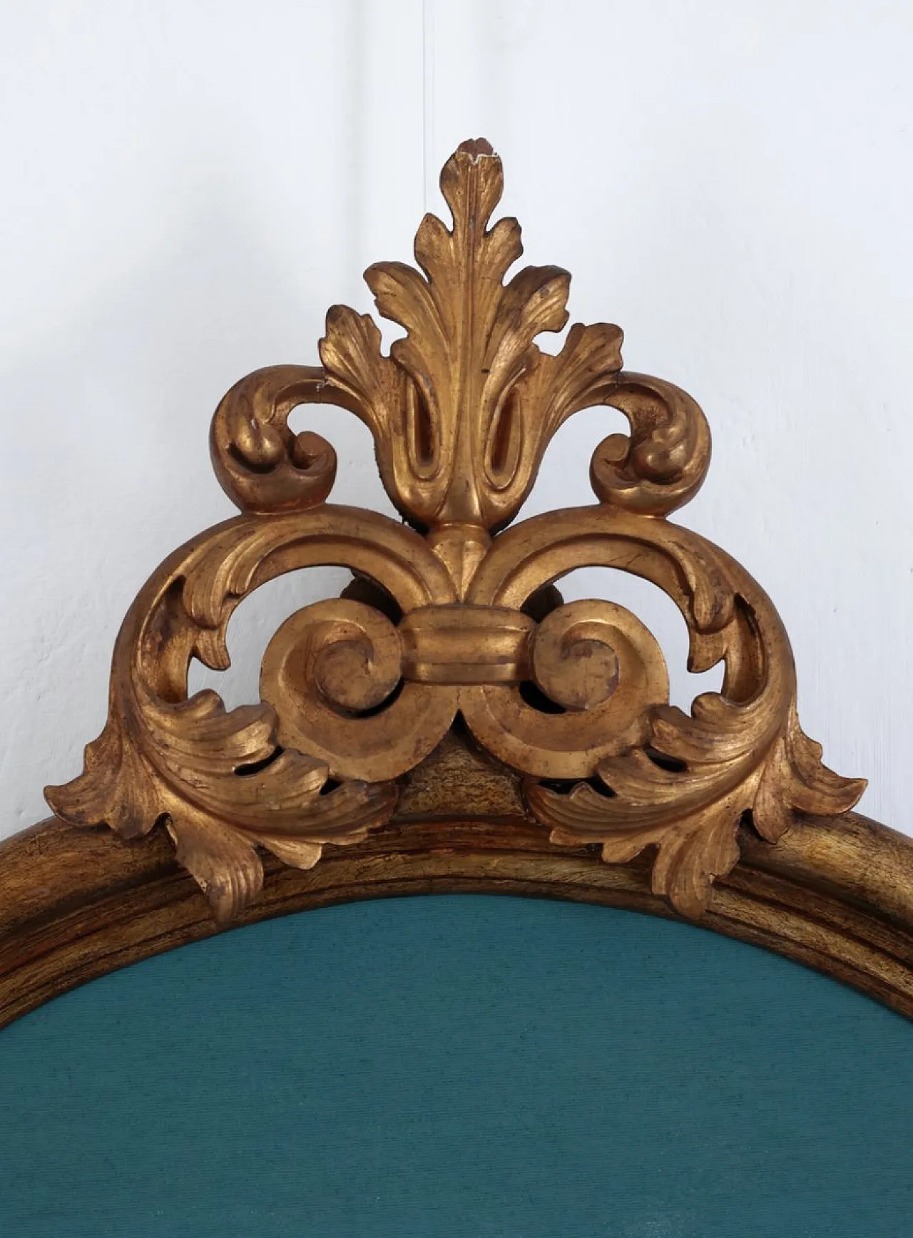 Gilded headboard with Louis XIV style central decoration, 1950s 2