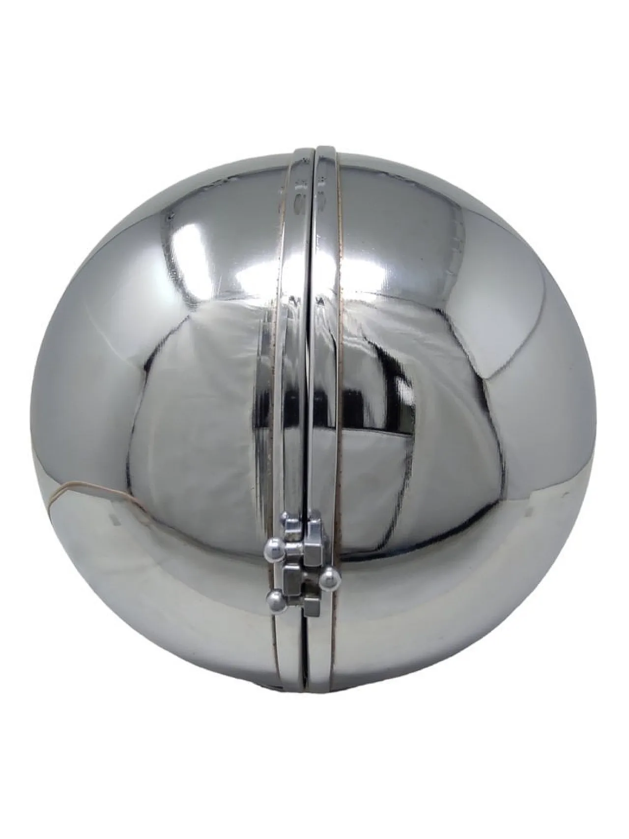 Chromed metal sphere table lamp, 1970s 1