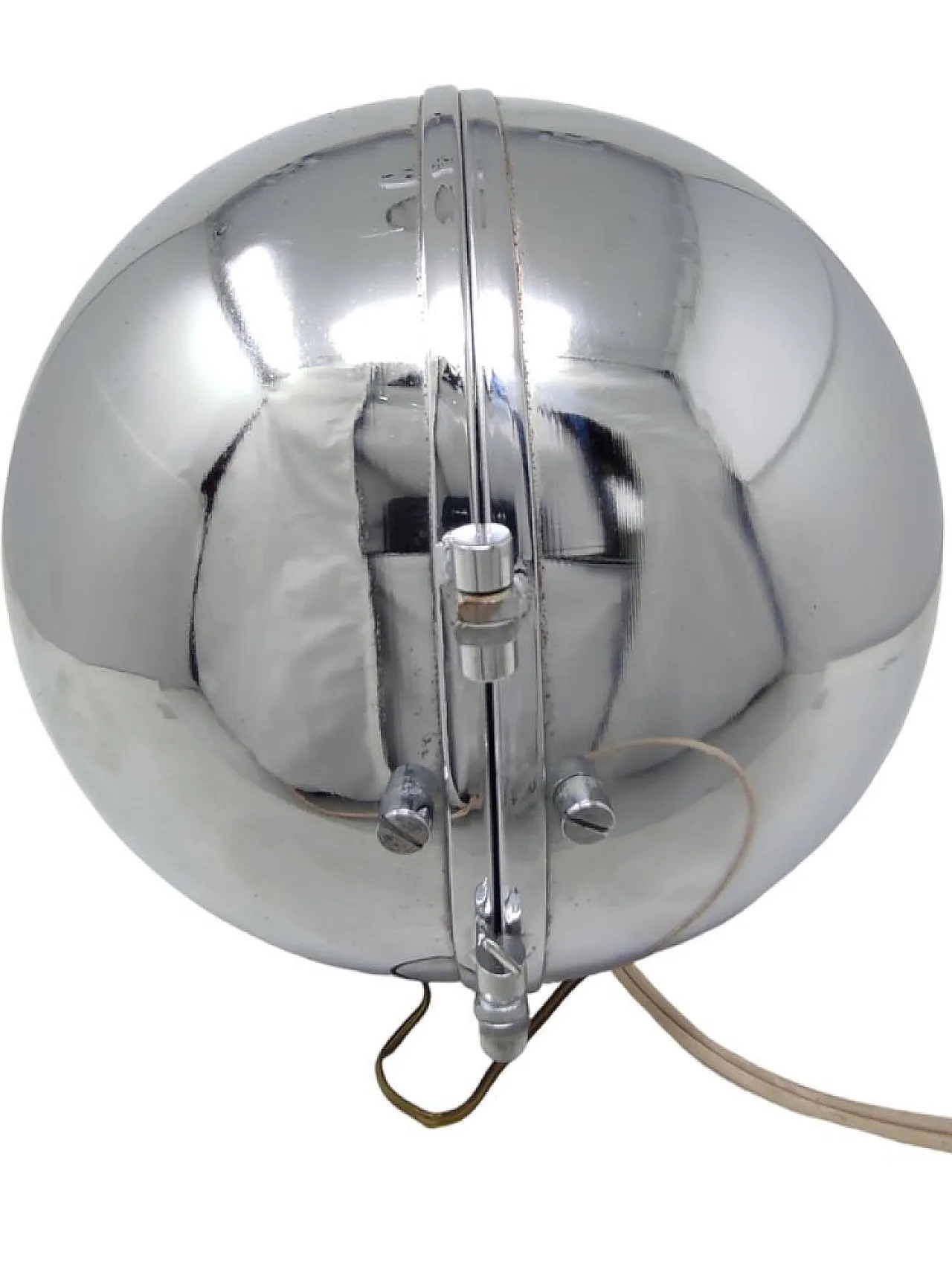 Chromed metal sphere table lamp, 1970s 2