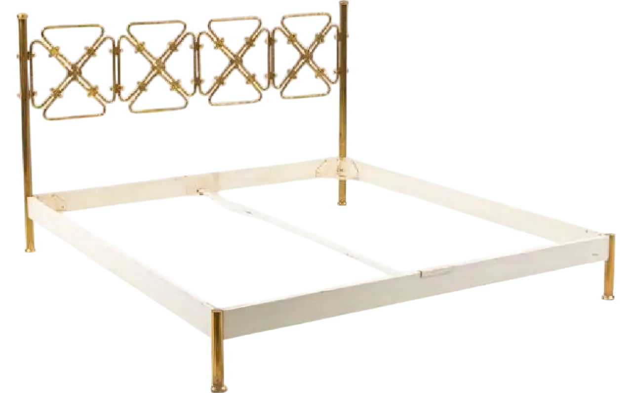 Brass and iron bed by Osvaldo Borsani for Abv, 1950s 4