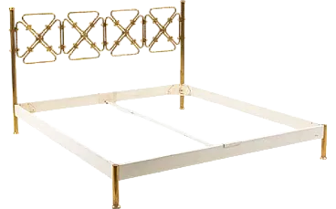 Brass and iron bed by Osvaldo Borsani for Abv, 1950s