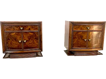 Art Deco Bedside Tables by Premuda Lissone, 1930s, Set of 2