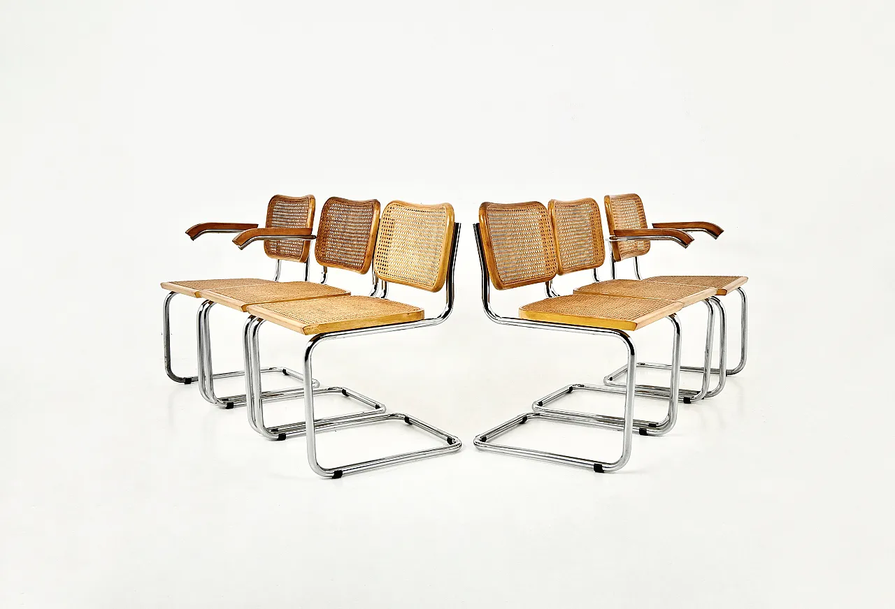 Dining Chairs Style B32 by Marcel Breuer, Set of 6 1