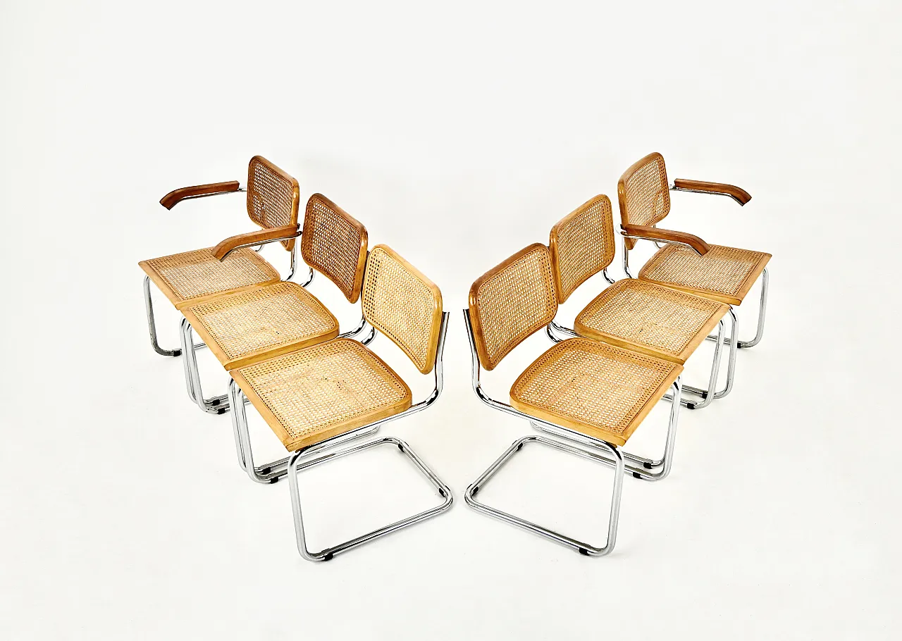 Dining Chairs Style B32 by Marcel Breuer, Set of 6 2