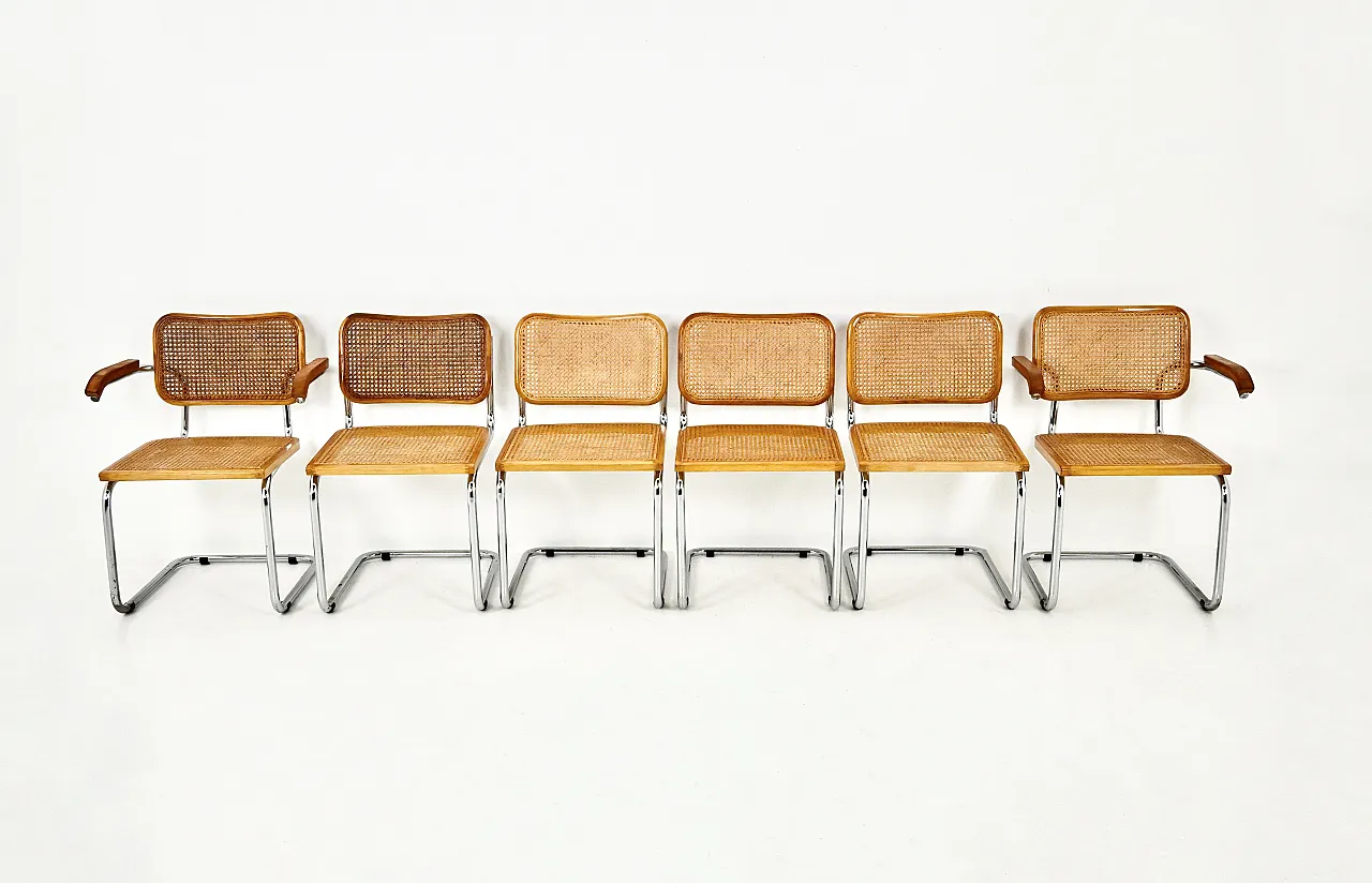 Dining Chairs Style B32 by Marcel Breuer, Set of 6 3