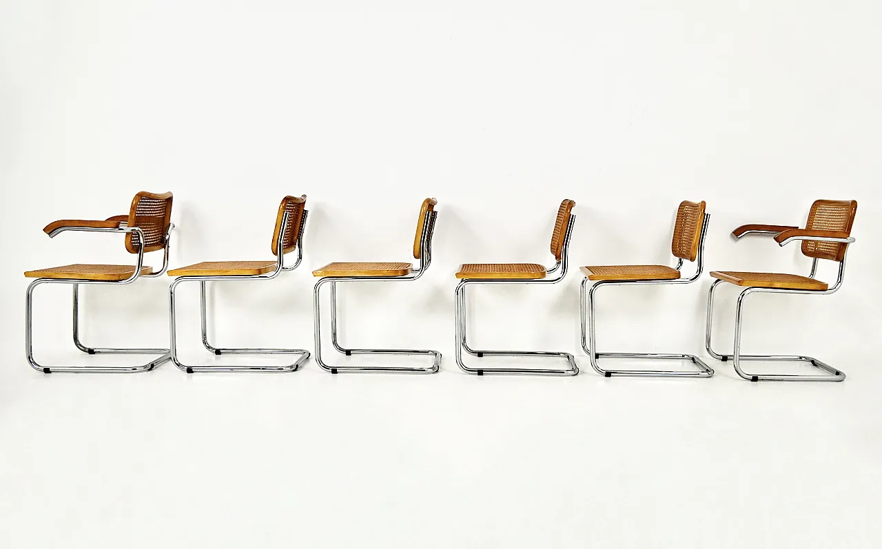 Dining Chairs Style B32 by Marcel Breuer, Set of 6 6