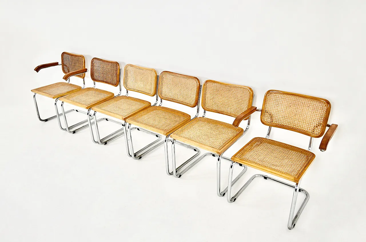 Dining Chairs Style B32 by Marcel Breuer, Set of 6 7