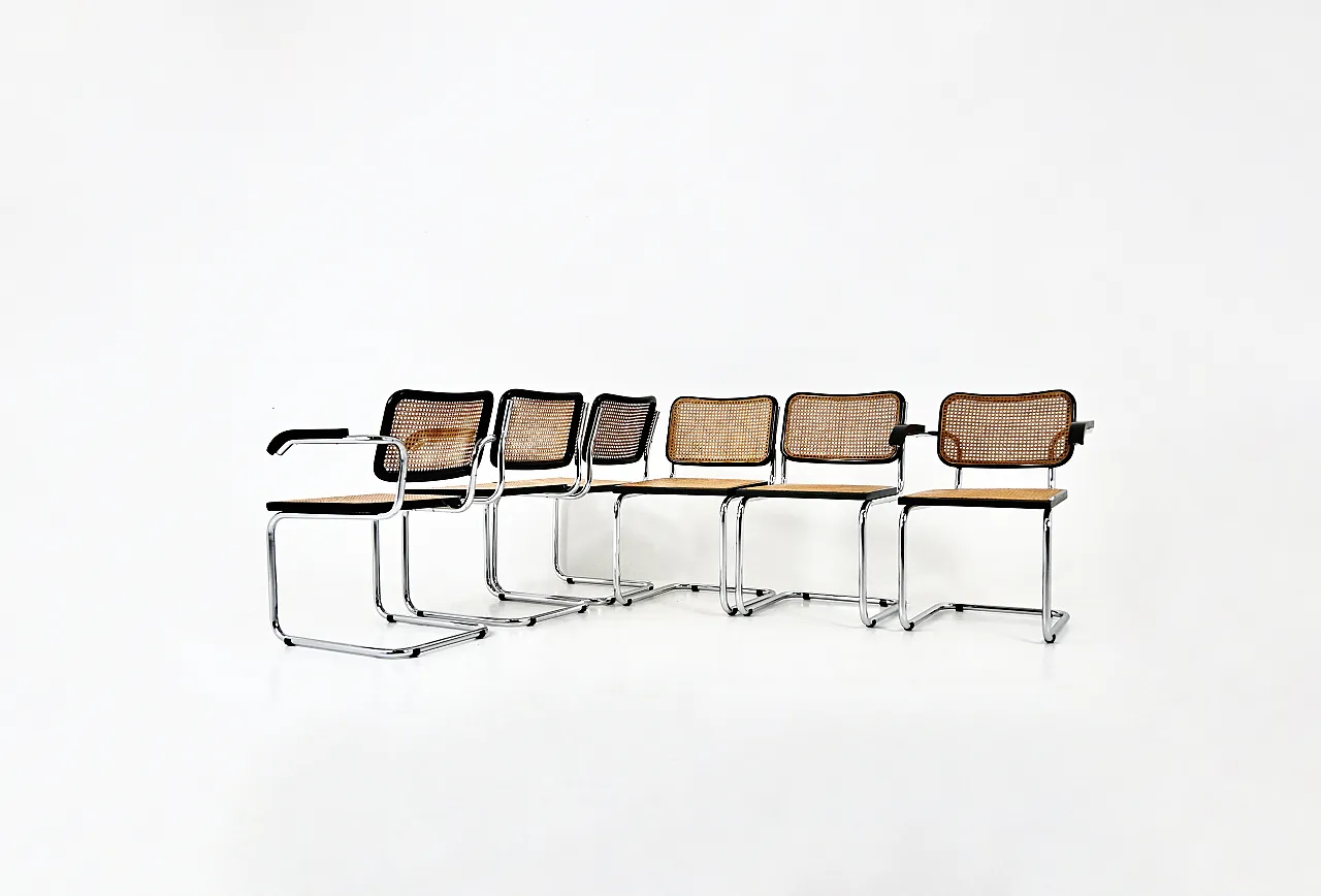 6 dining chairs style B32 by Marcel Breuer, 70s 1