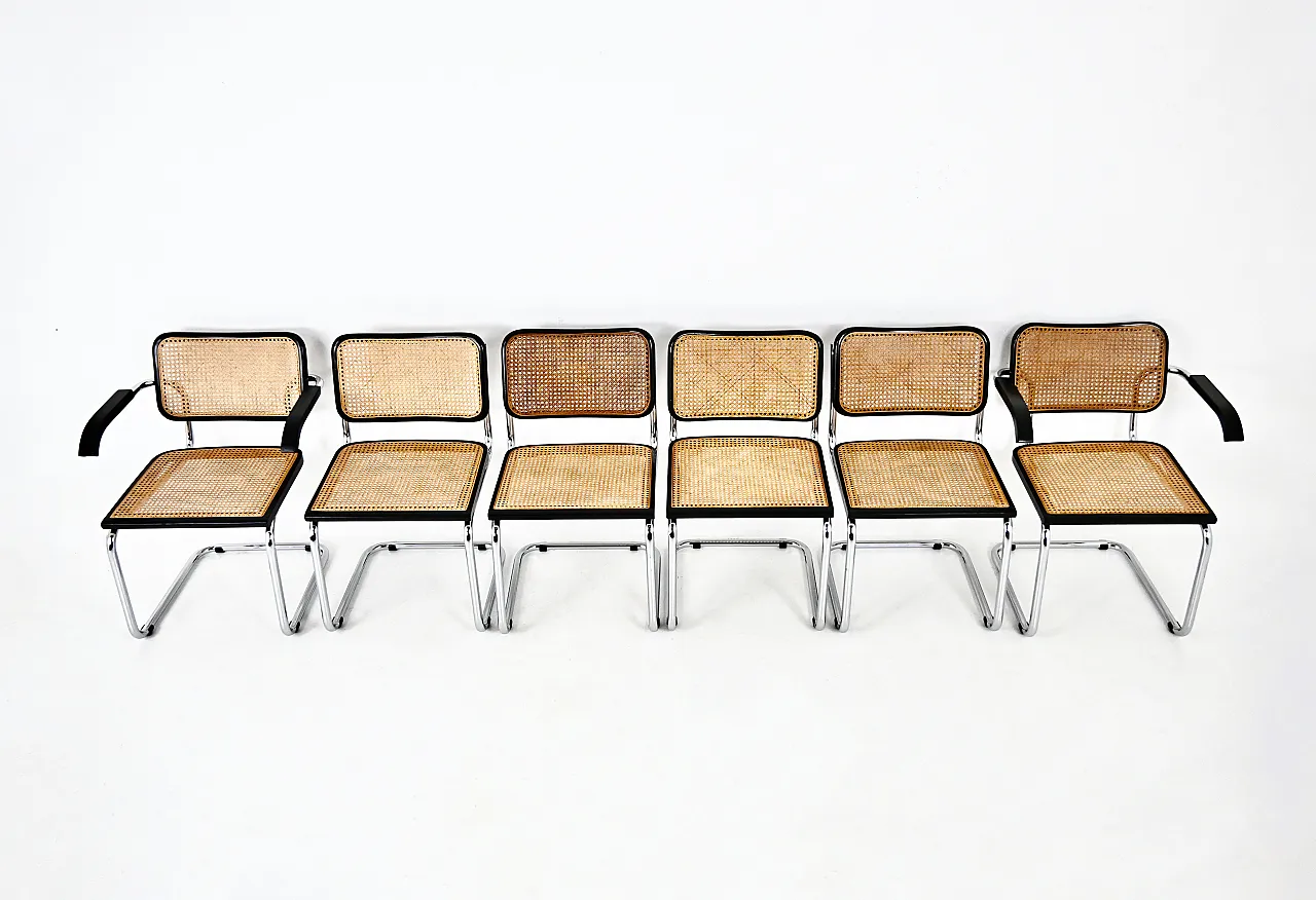 6 dining chairs style B32 by Marcel Breuer, 70s 4