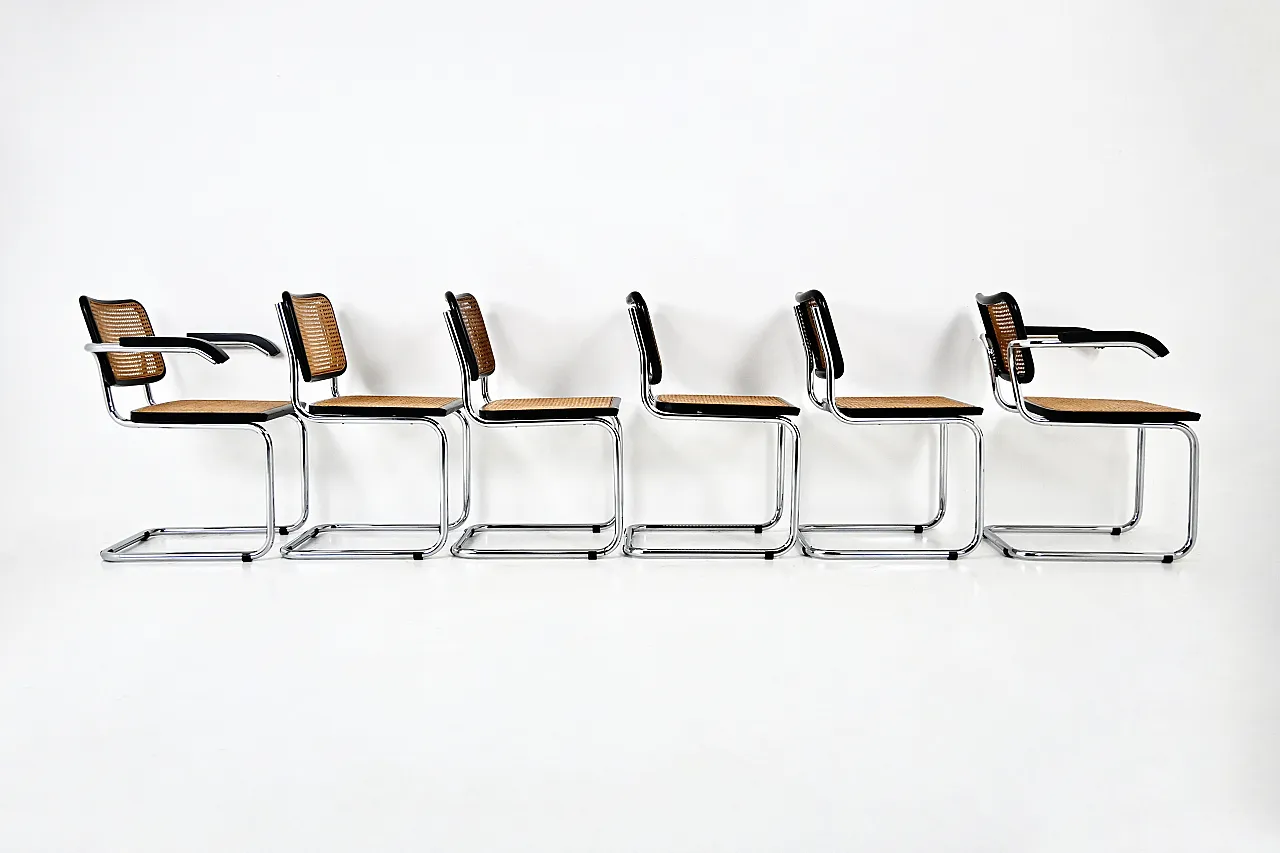 6 dining chairs style B32 by Marcel Breuer, 70s 5