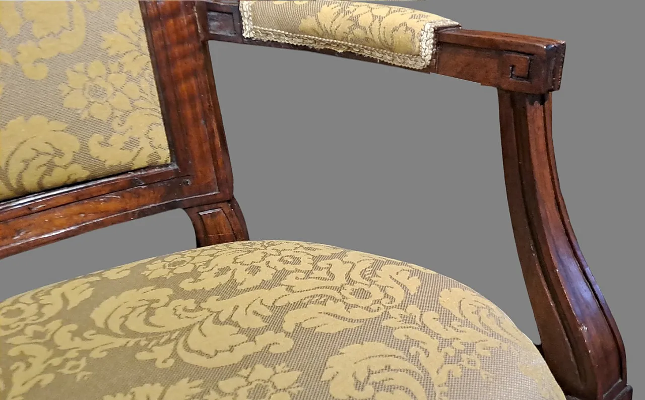 Pair of Louis XVI armchairs made in Piedmont, '800 19