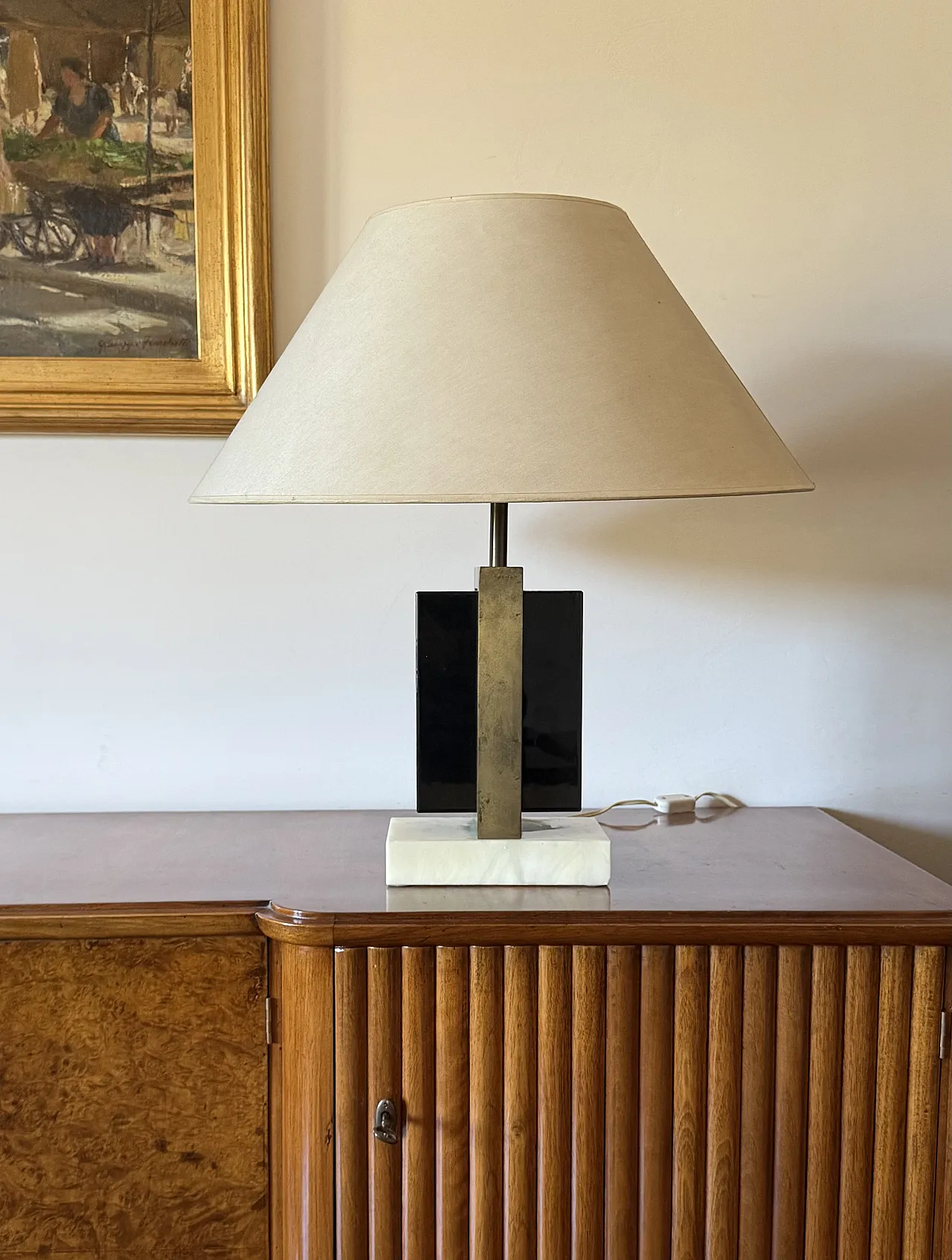 Romeo Rega, Hollywood Regency table lamp, Italy, 1970s 2