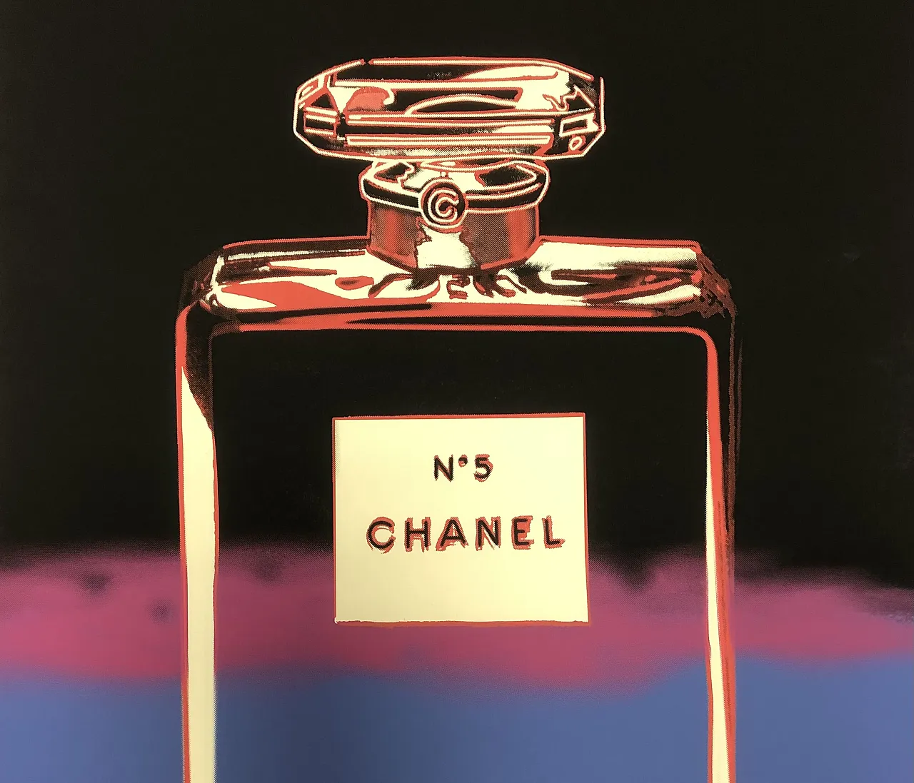 Andy Warhol, 1997 - CHANEL N.5 (Purple-Black) - Silkscreen Print - cm 99 x 69 3