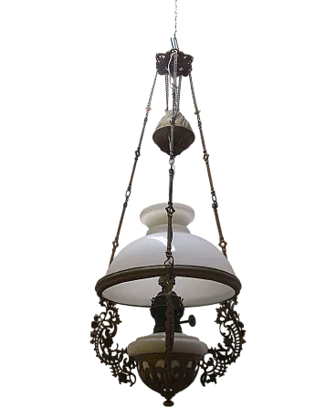 Liberty chandelier saliscendi in carrucola, early 20th century