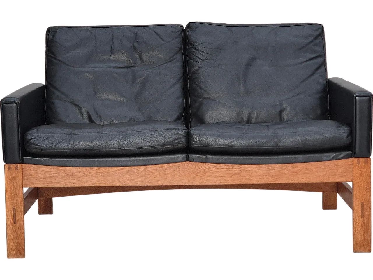 Danish 2-seater sofa in leather, 60s 18