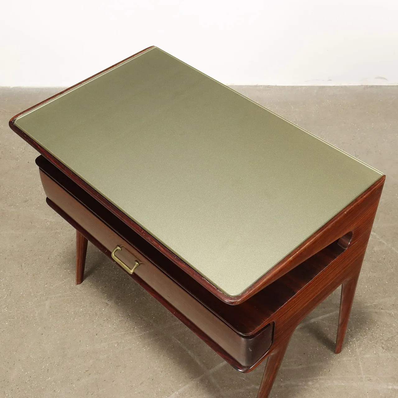 Pair of wooden bedside tables, mid-20th century 8