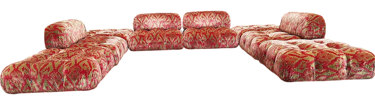 Camaleonda Modular Sofa in Fantasy Fabric by Mario Bellini for B&b Italia, 1979, Set of 8 11