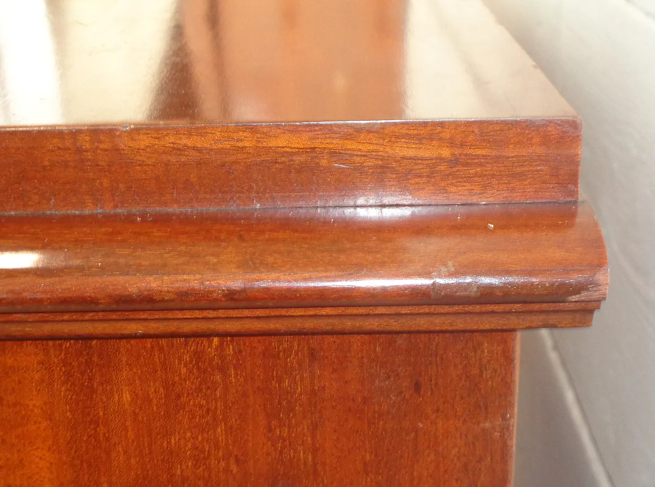 Biedermeier chest of drawers with secretaire in mahogany, 19th century 2