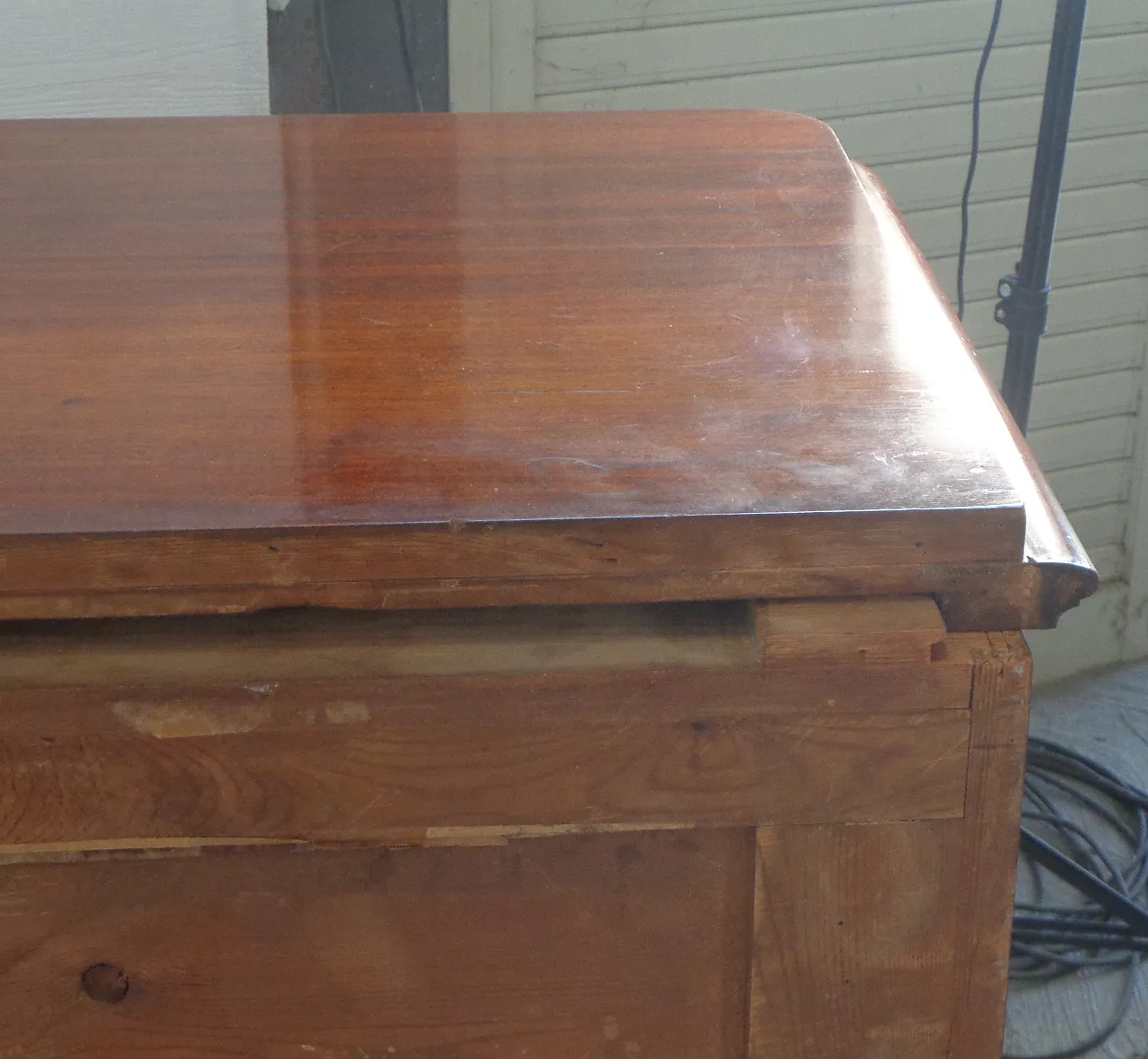 Biedermeier chest of drawers with secretaire in mahogany, 19th century 4