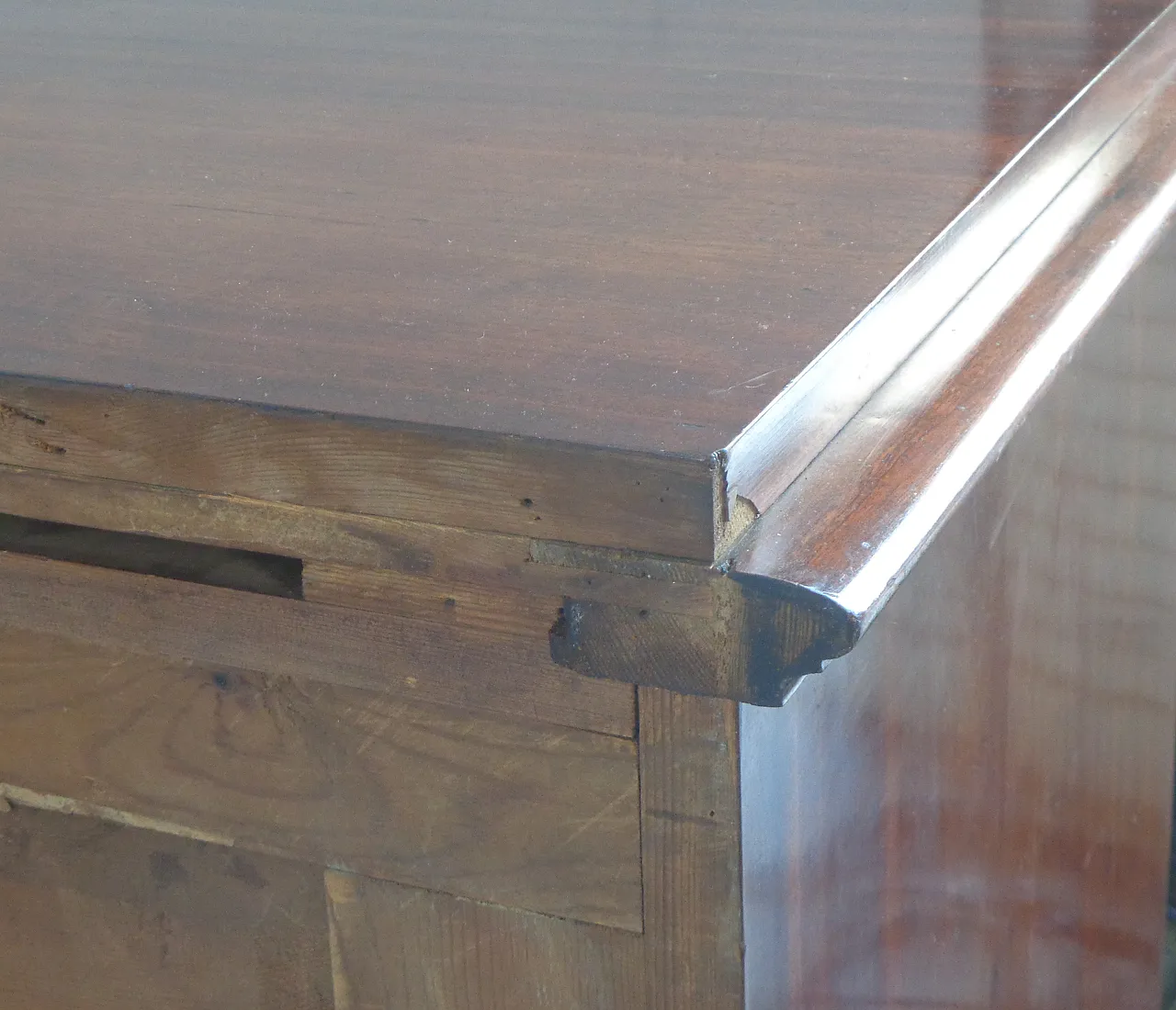 Biedermeier chest of drawers with secretaire in mahogany, 19th century 7