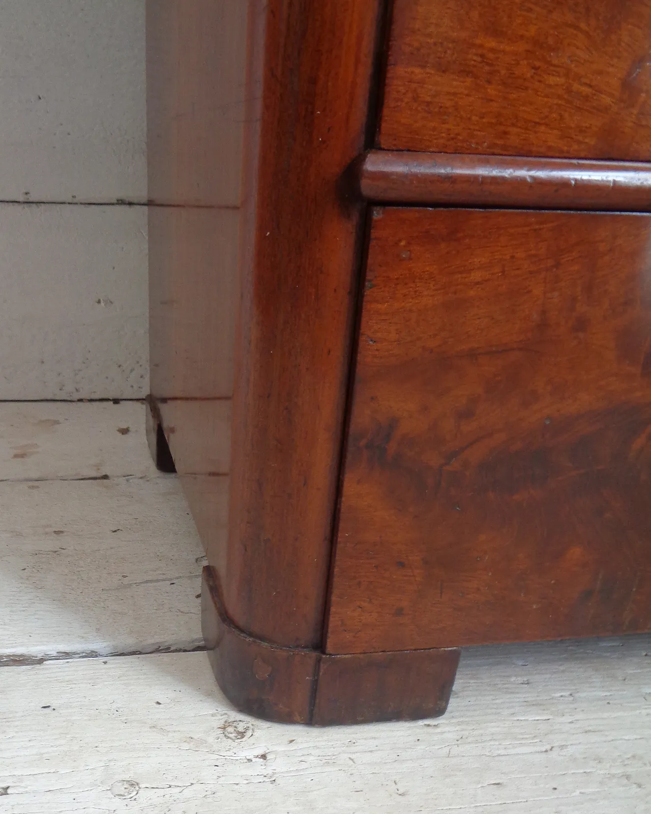 Biedermeier chest of drawers with secretaire in mahogany, 19th century 12