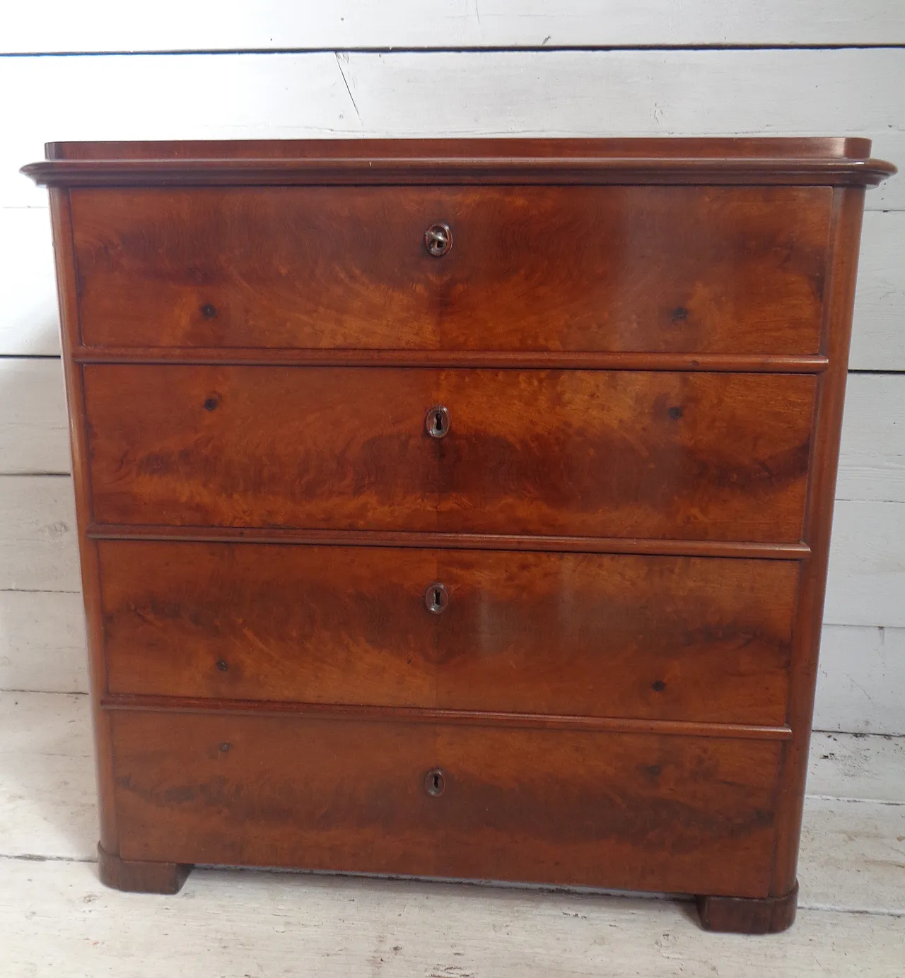 Biedermeier chest of drawers with secretaire in mahogany, 19th century 22