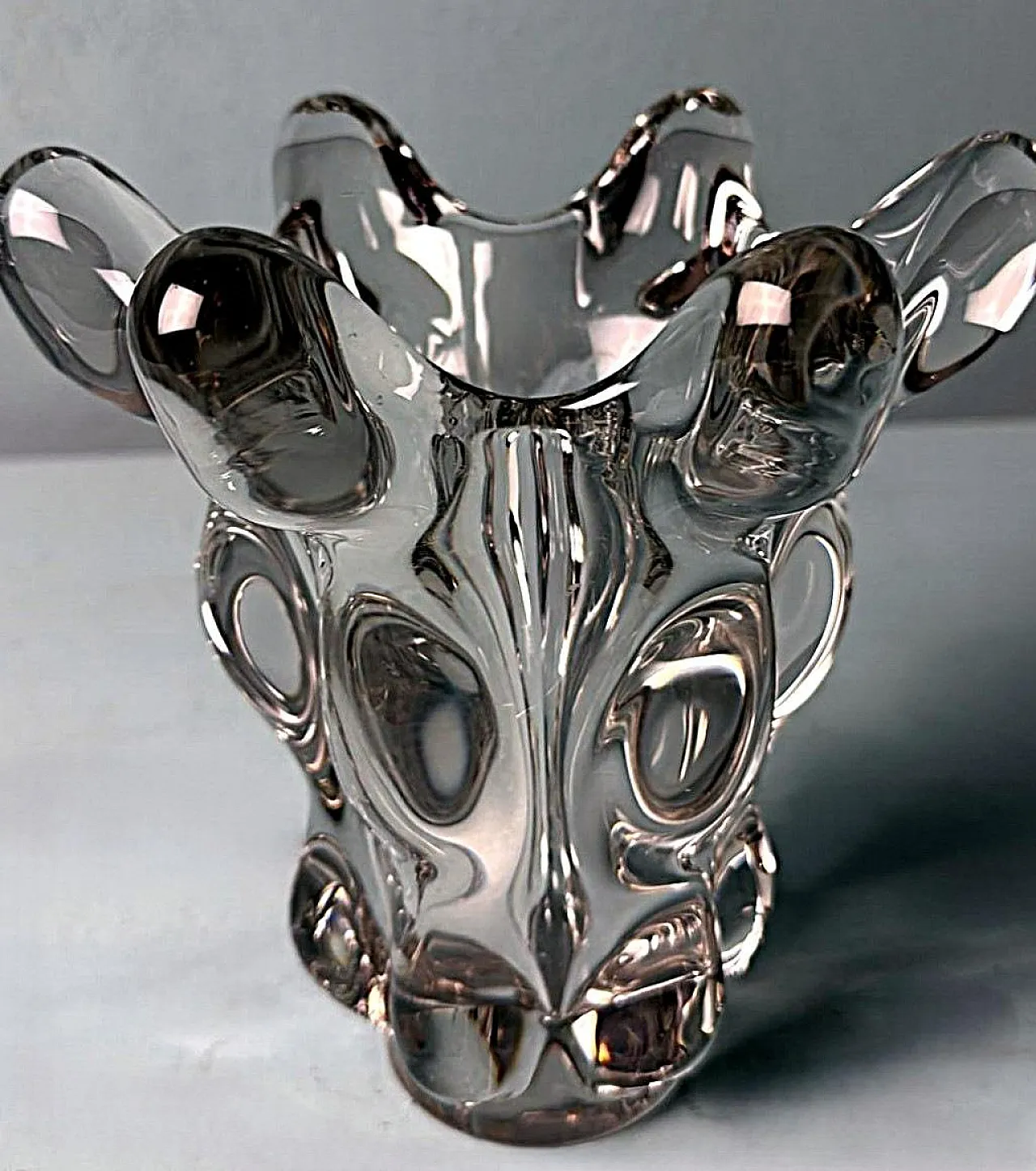 Art Deco lead crystal vase from Vannes-Le-Châtel, 1960s 6