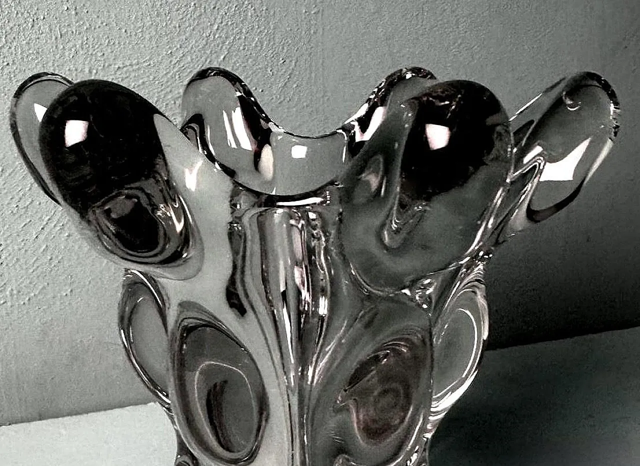 Art Deco lead crystal vase from Vannes-Le-Châtel, 1960s 9