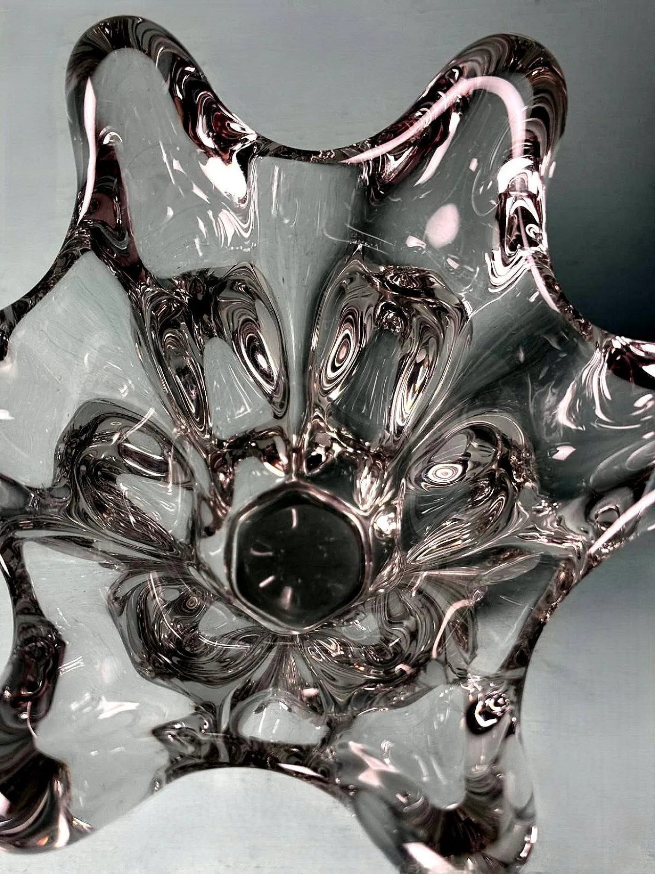 Art Deco lead crystal vase from Vannes-Le-Châtel, 1960s 11