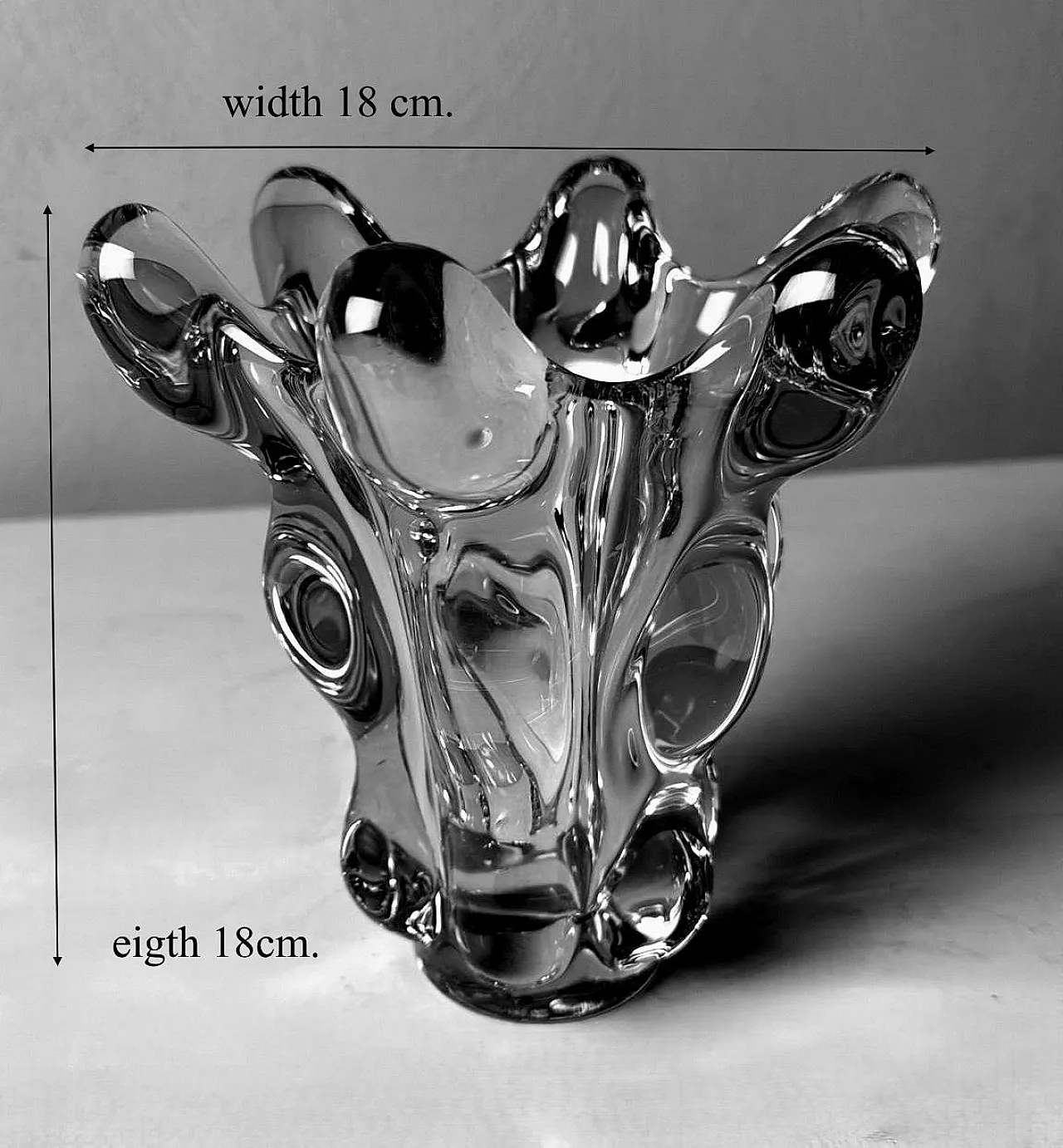 Art Deco lead crystal vase from Vannes-Le-Châtel, 1960s 16