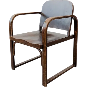 Poltrona A745 F in legno curvato di Michael Thonet per Tatra, anni '30