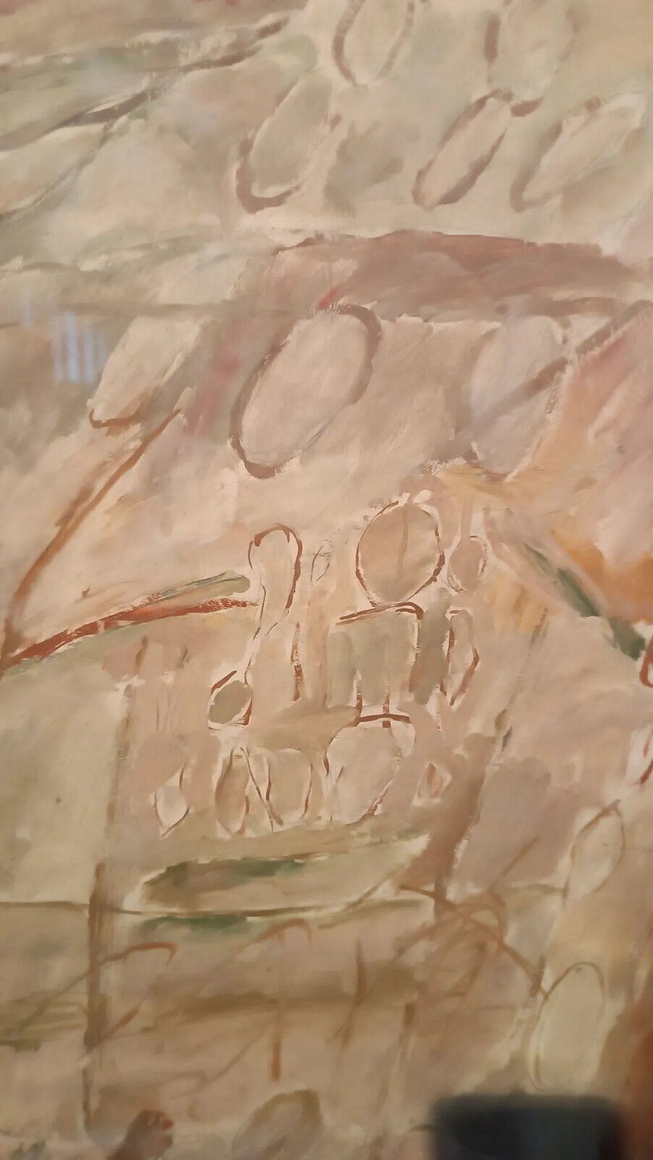 Painting by Lando Landini, mixed media on paper, late 20th century 6