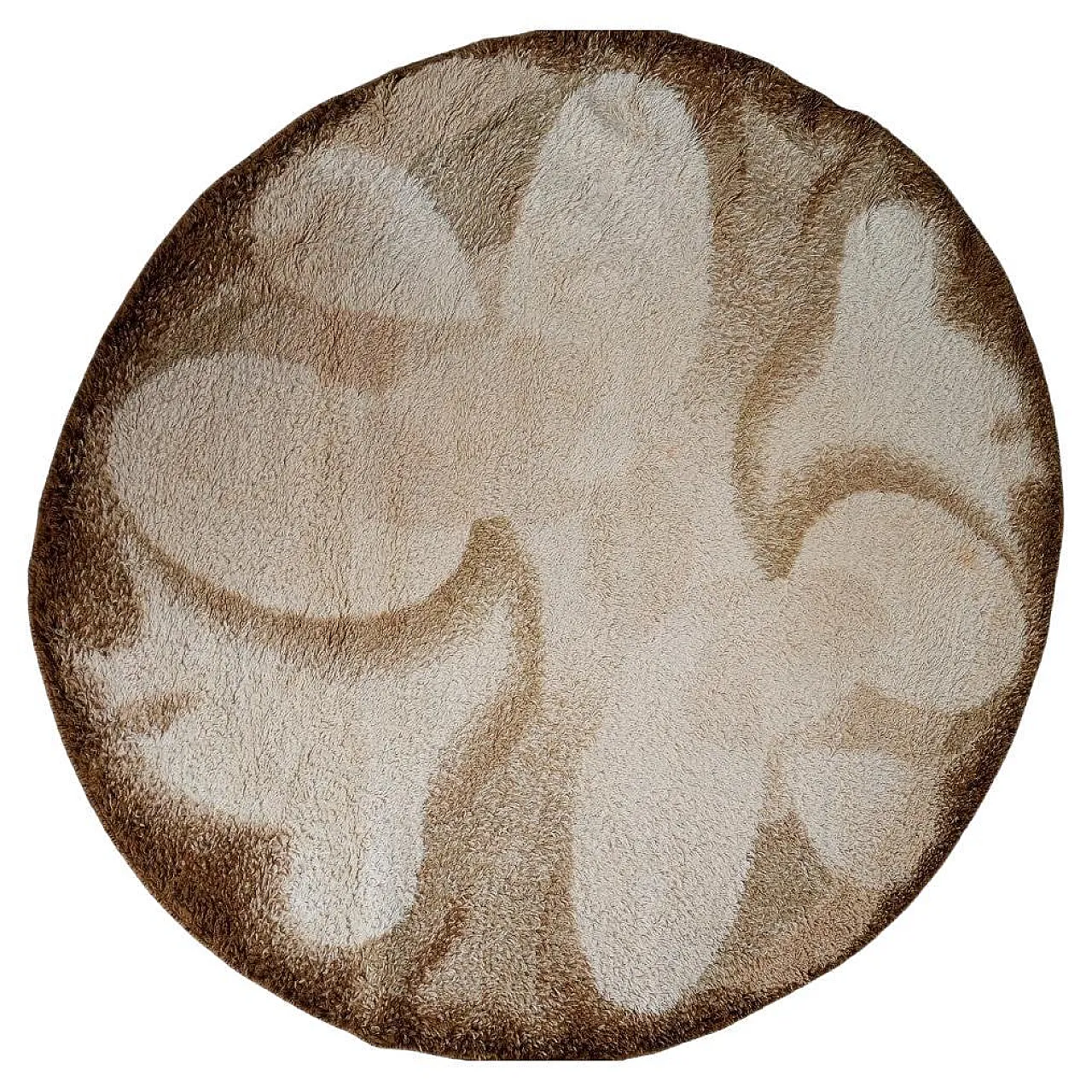 Desso Holland round rug pure virgin wool, 70s 1