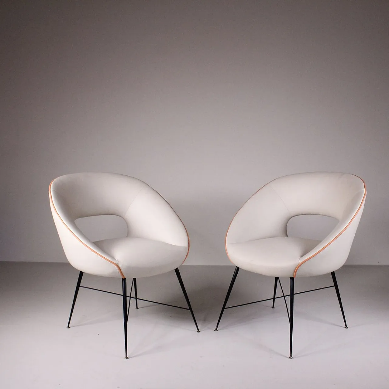 Pair of armchairs by Silvio Cavatorta, 1950s 1