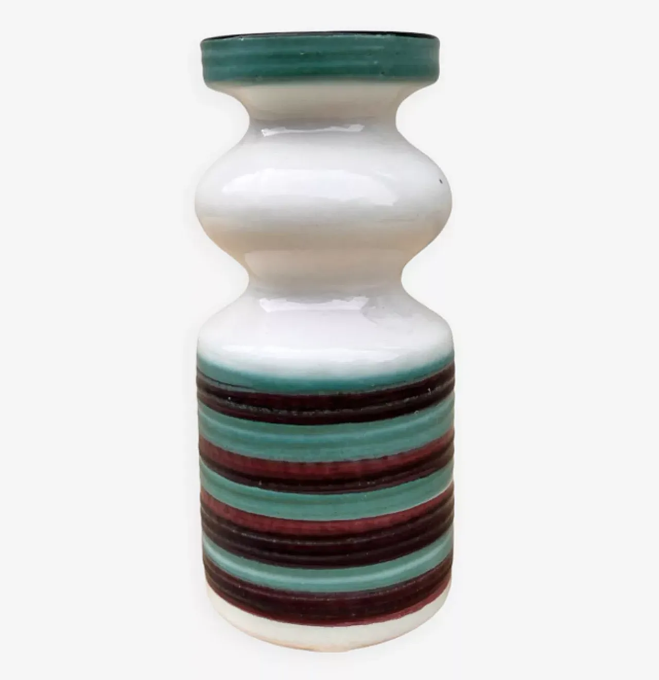 Coloured ceramic vase by Strehla Keramik, 1960s 1