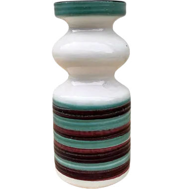 Coloured ceramic vase by Strehla Keramik, 1960s