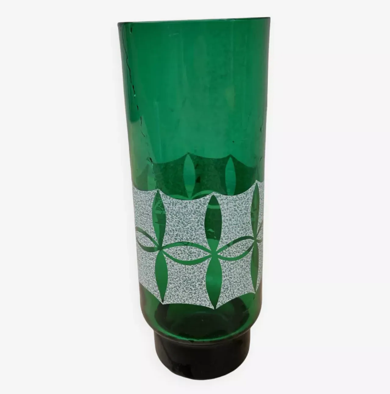 Green glass vase, 1960s 1