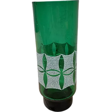 Green glass vase, 1960s