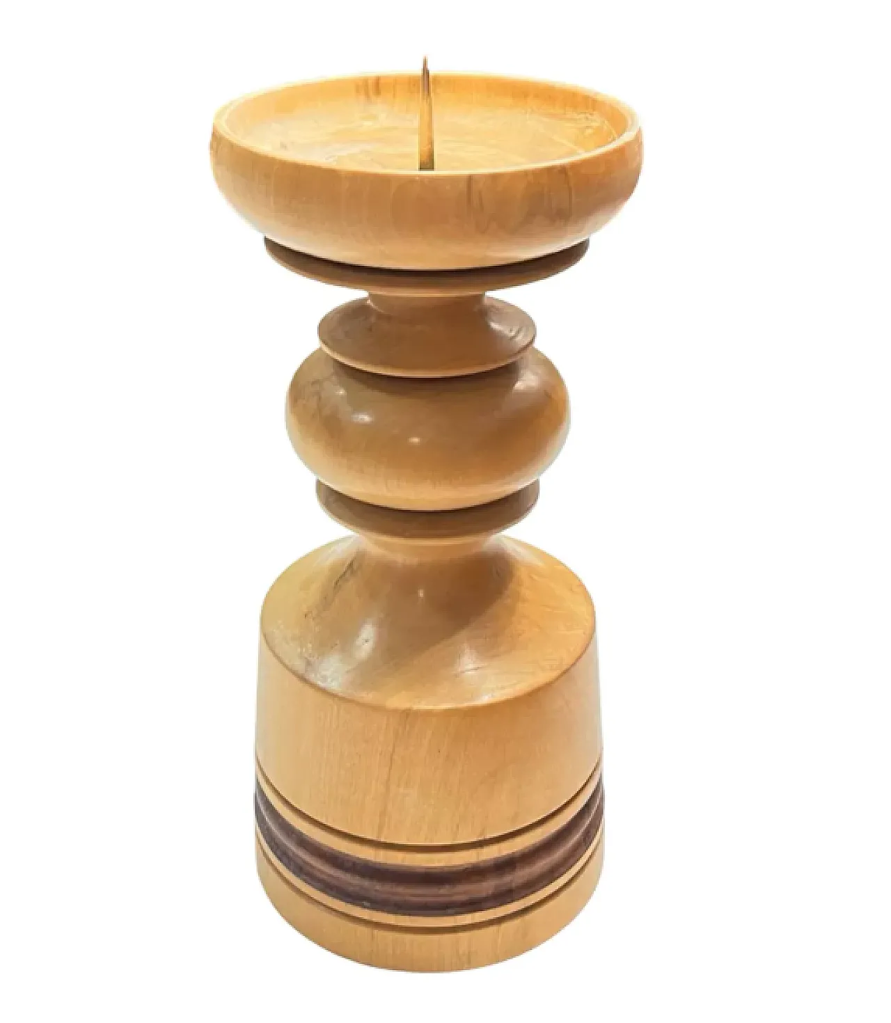 Wooden candle holder, 1970s 5