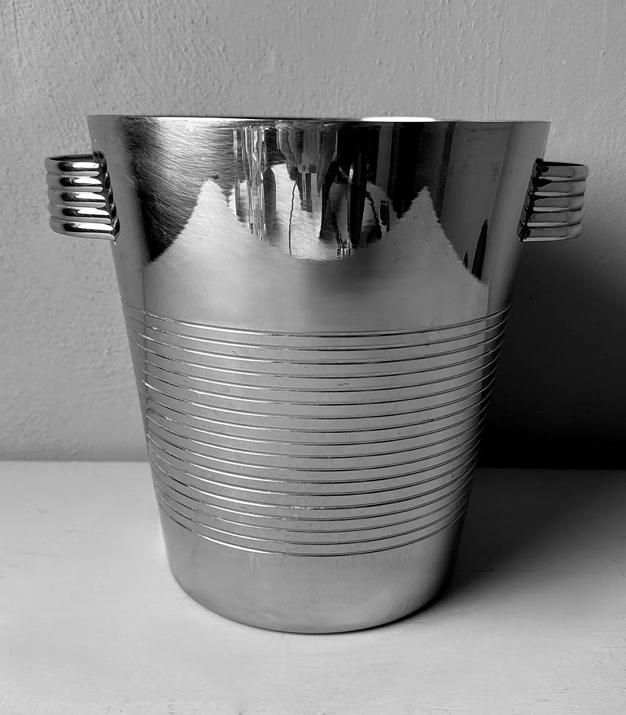 Stainless steel champagne bucket, 1950s 2