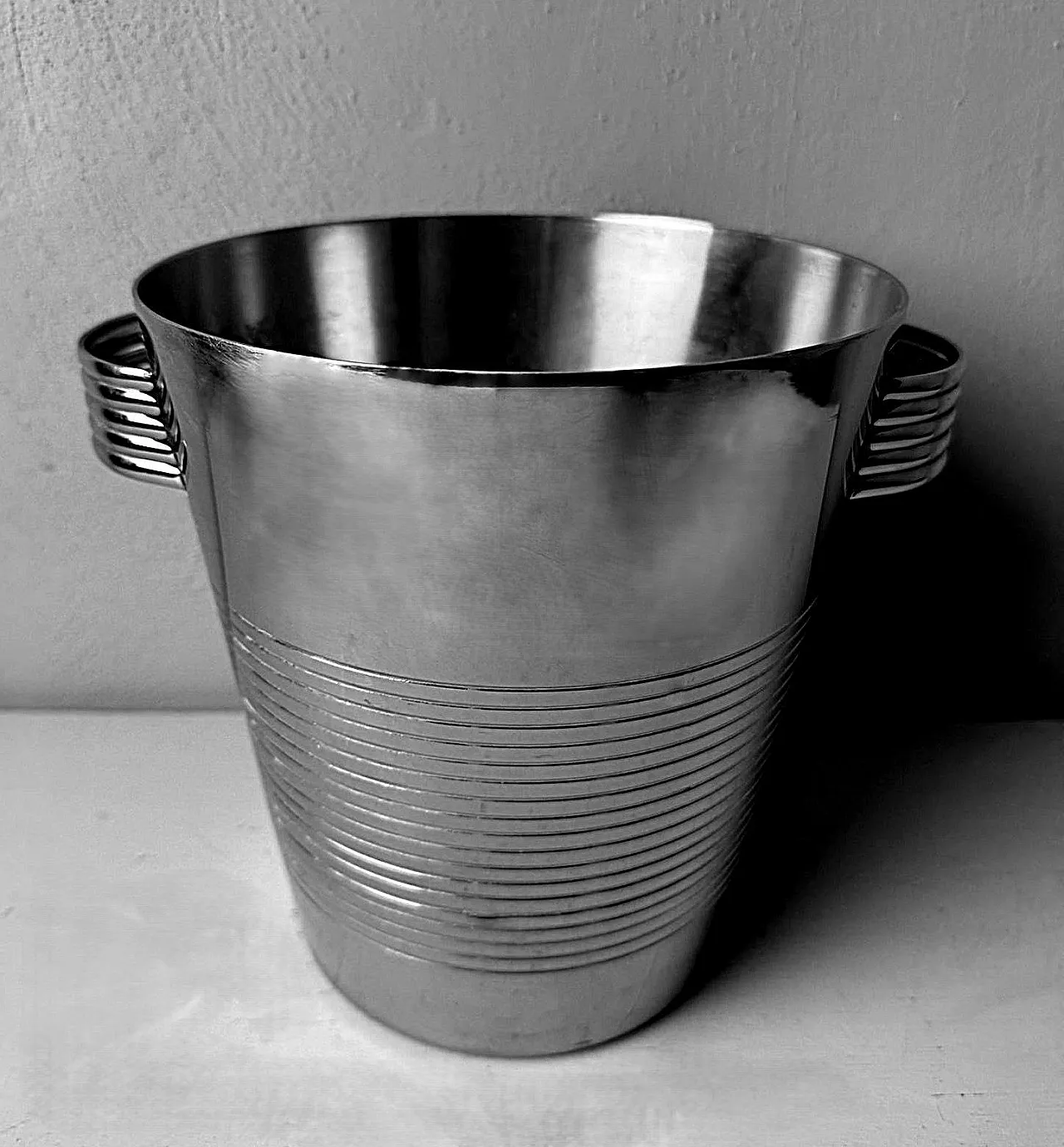 Stainless steel champagne bucket, 1950s 3