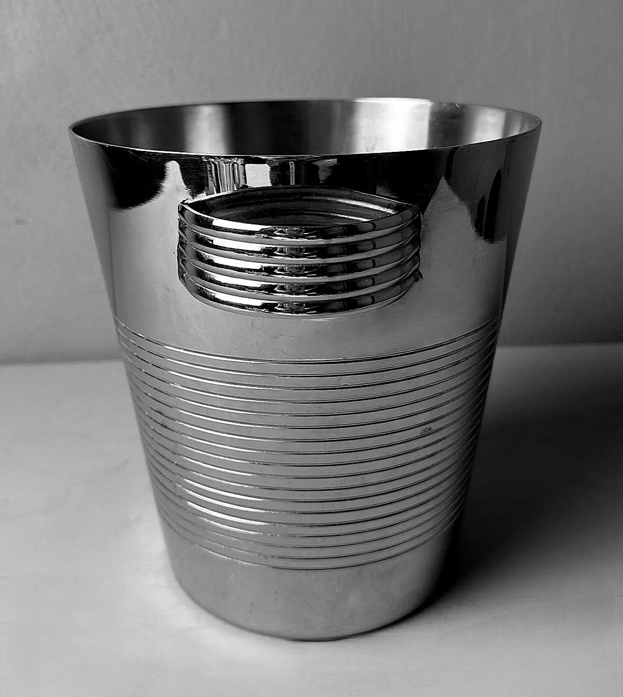 Stainless steel champagne bucket, 1950s 5