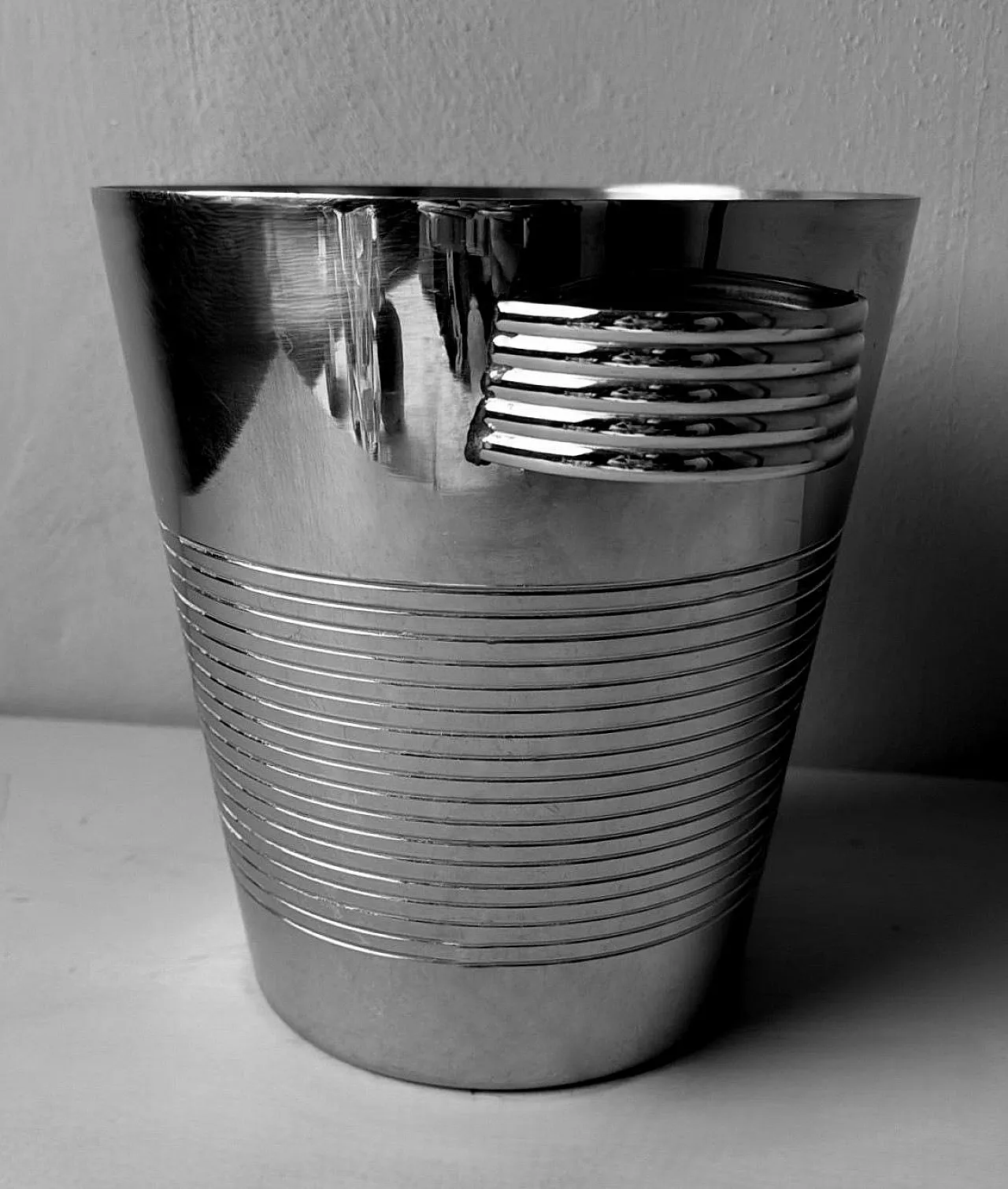 Stainless steel champagne bucket, 1950s 6