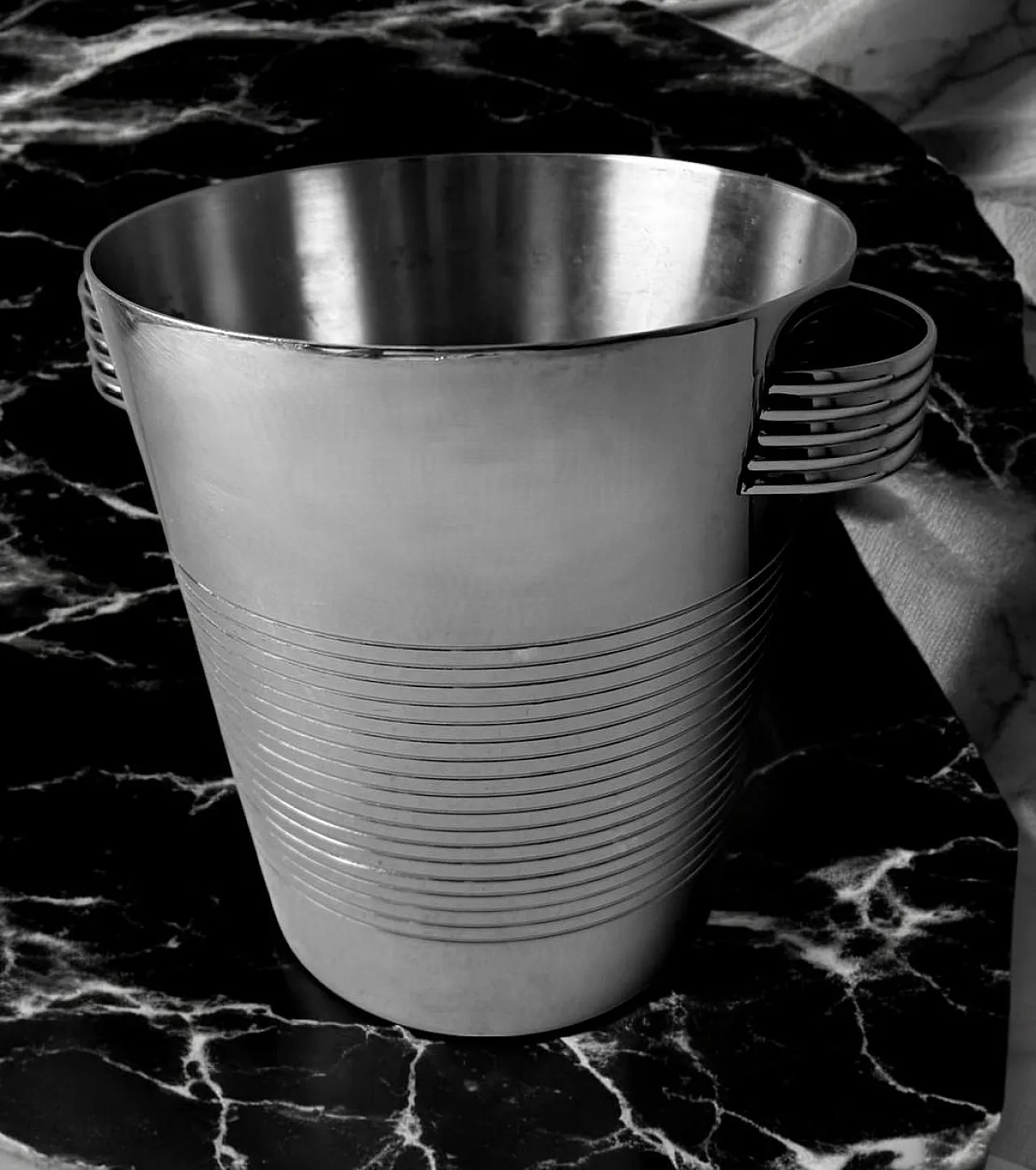 Stainless steel champagne bucket, 1950s 7