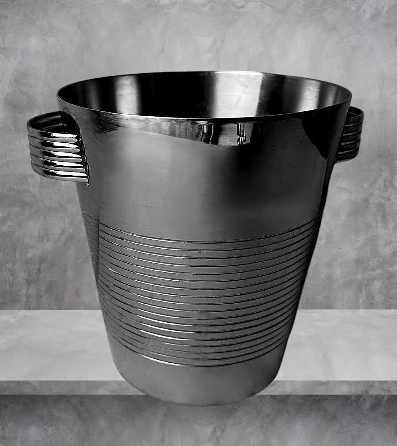 Stainless steel champagne bucket, 1950s 8