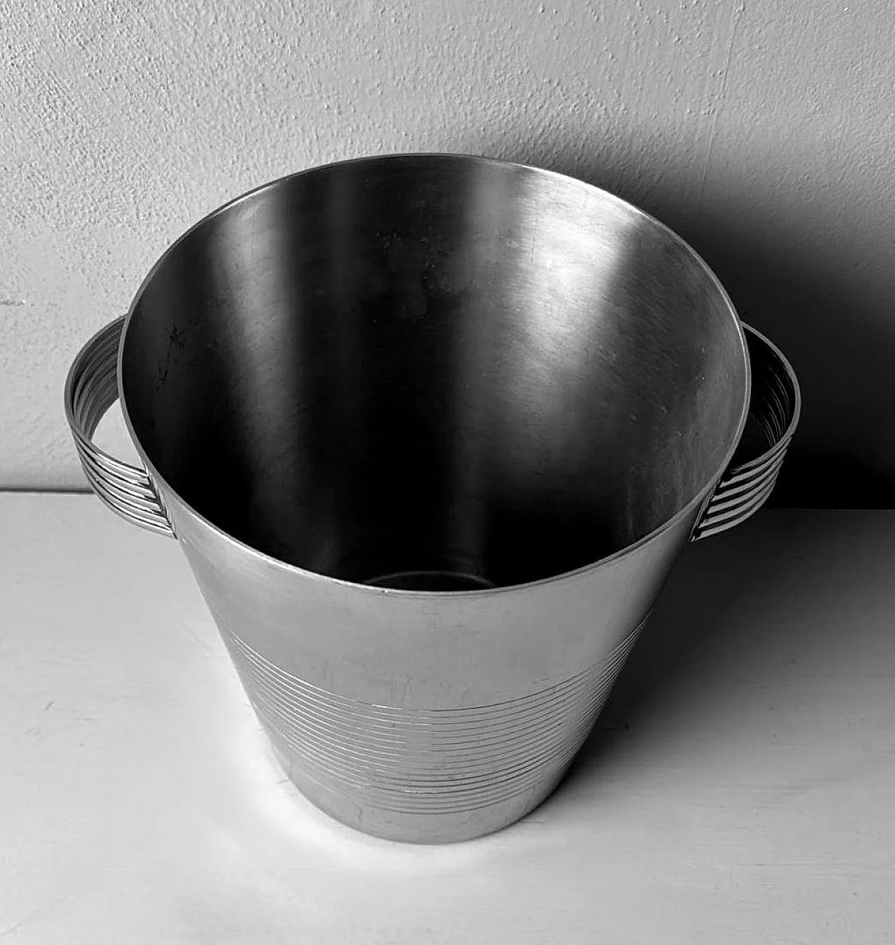 Stainless steel champagne bucket, 1950s 9