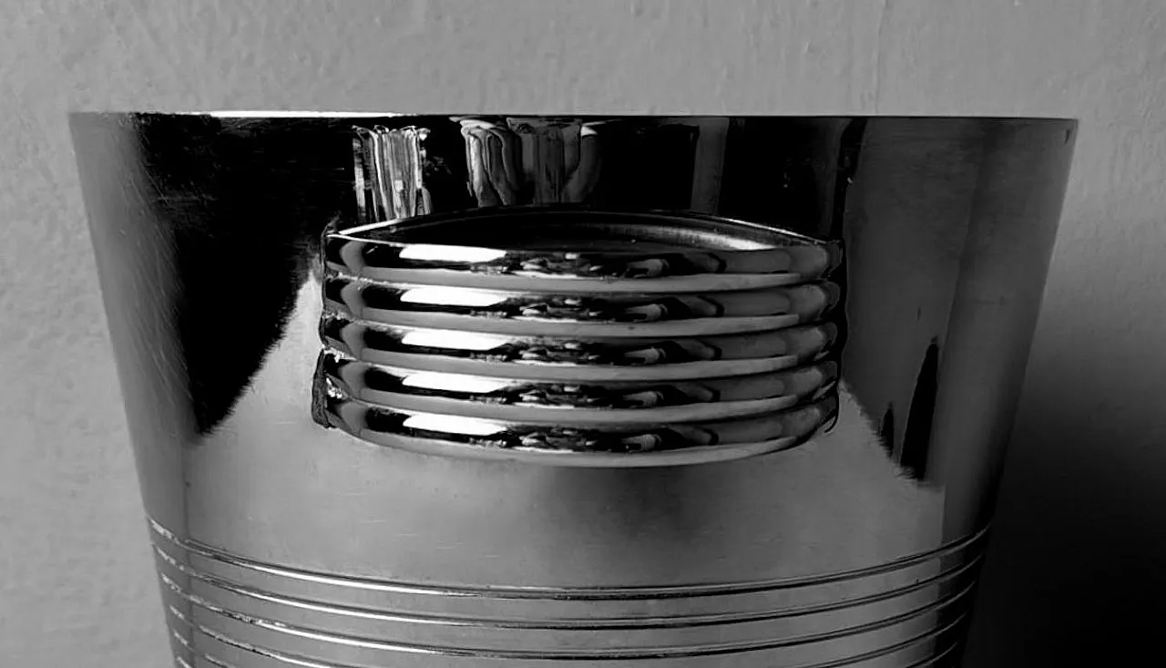 Stainless steel champagne bucket, 1950s 16